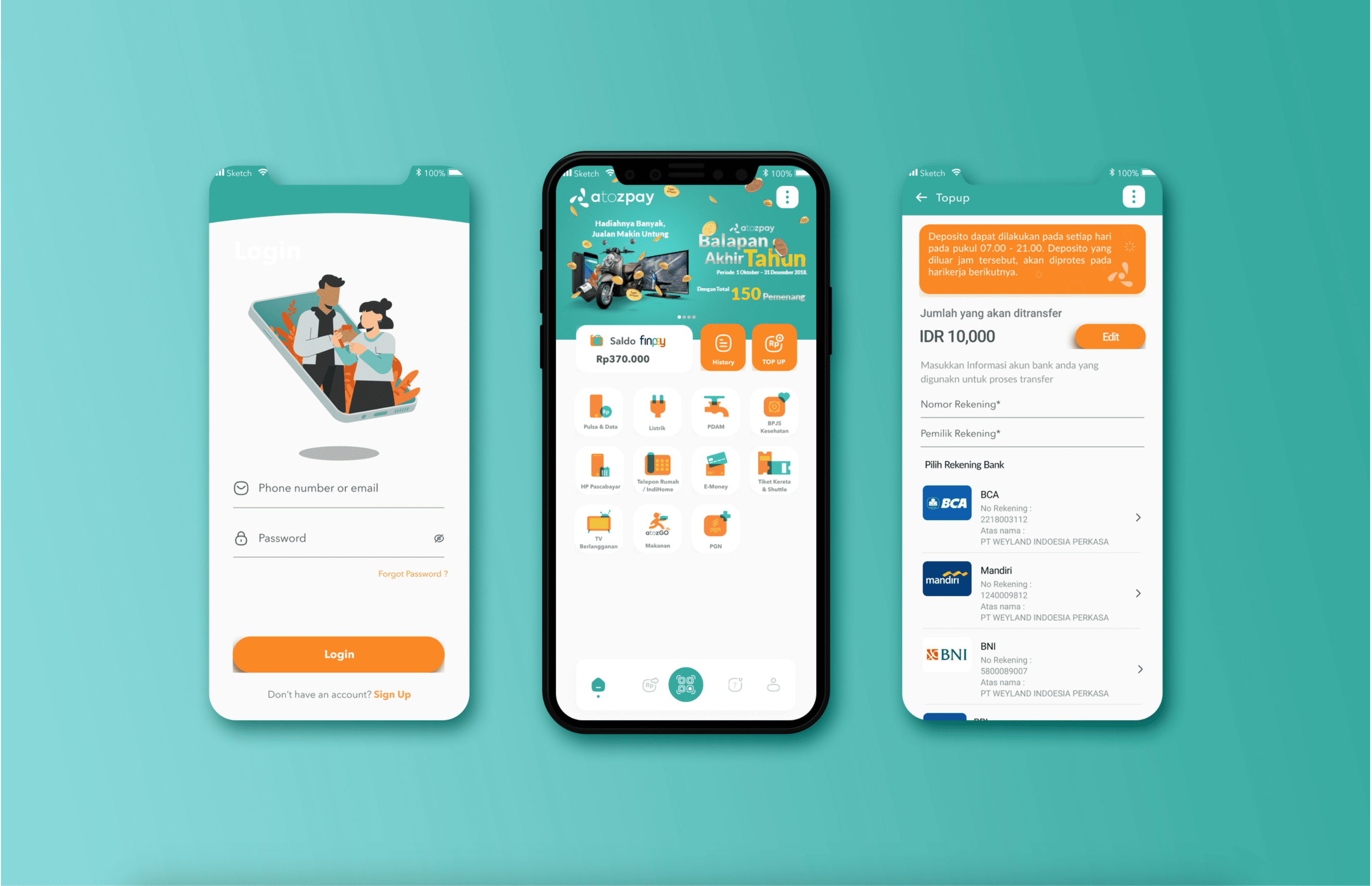AtozPay digital payments mobile wallet