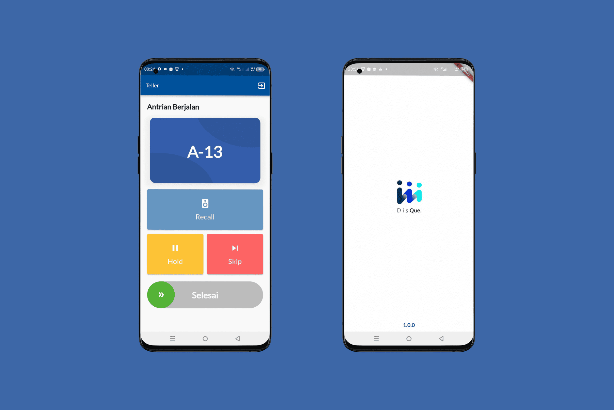 Disque queue management mobile application