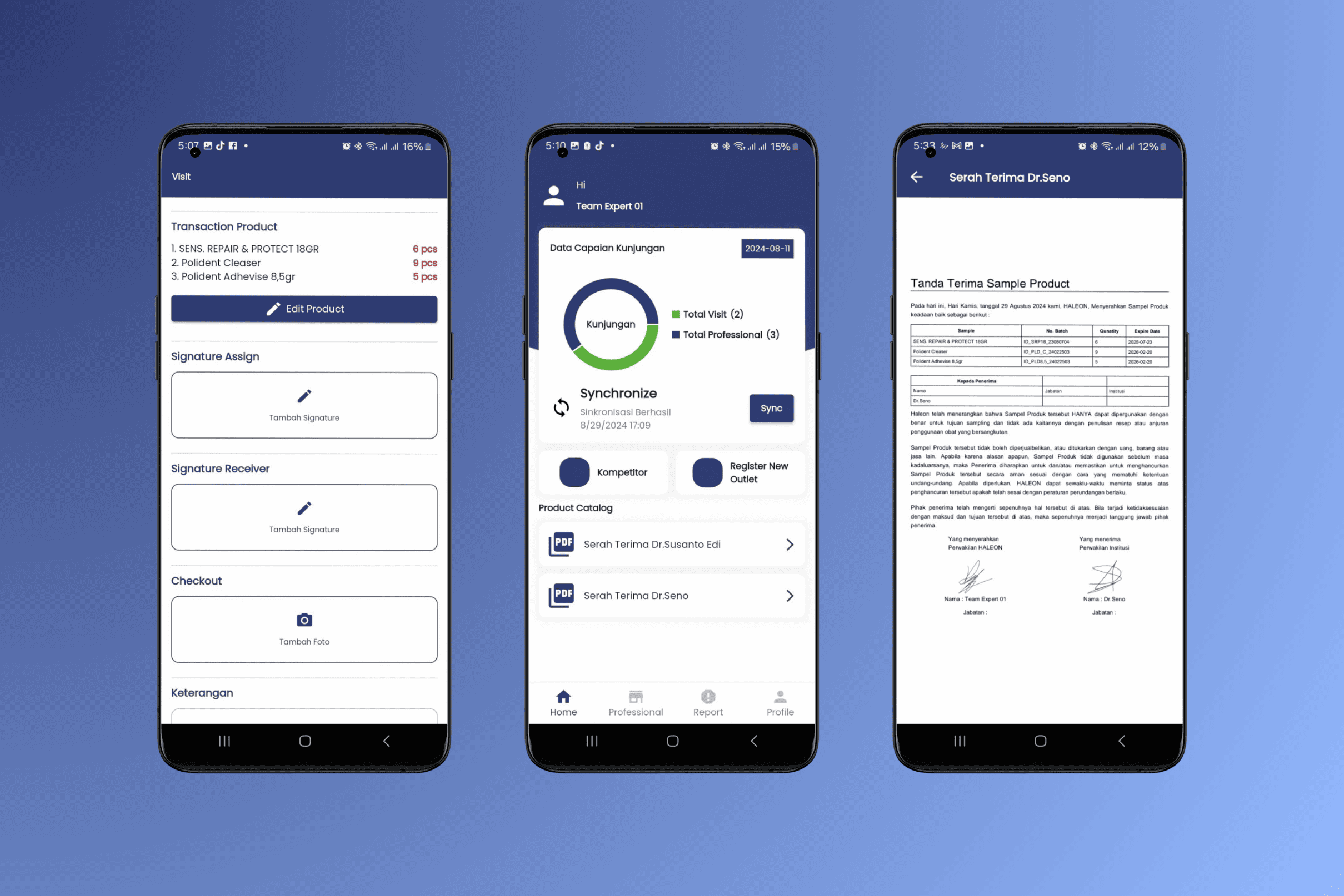 Digital Record Card mobile application for Haleon sales teams