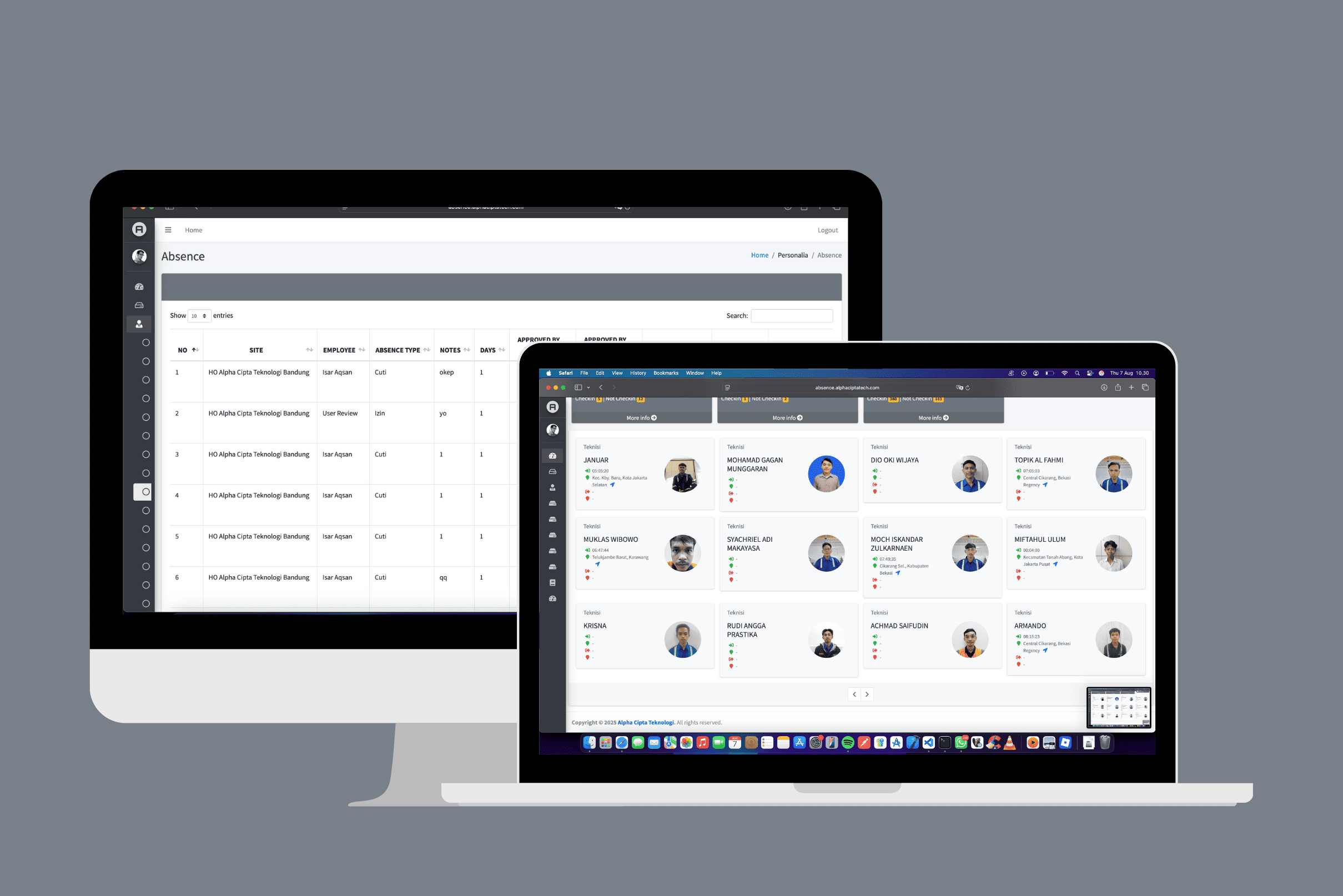 Hade Admin employee management web CMS