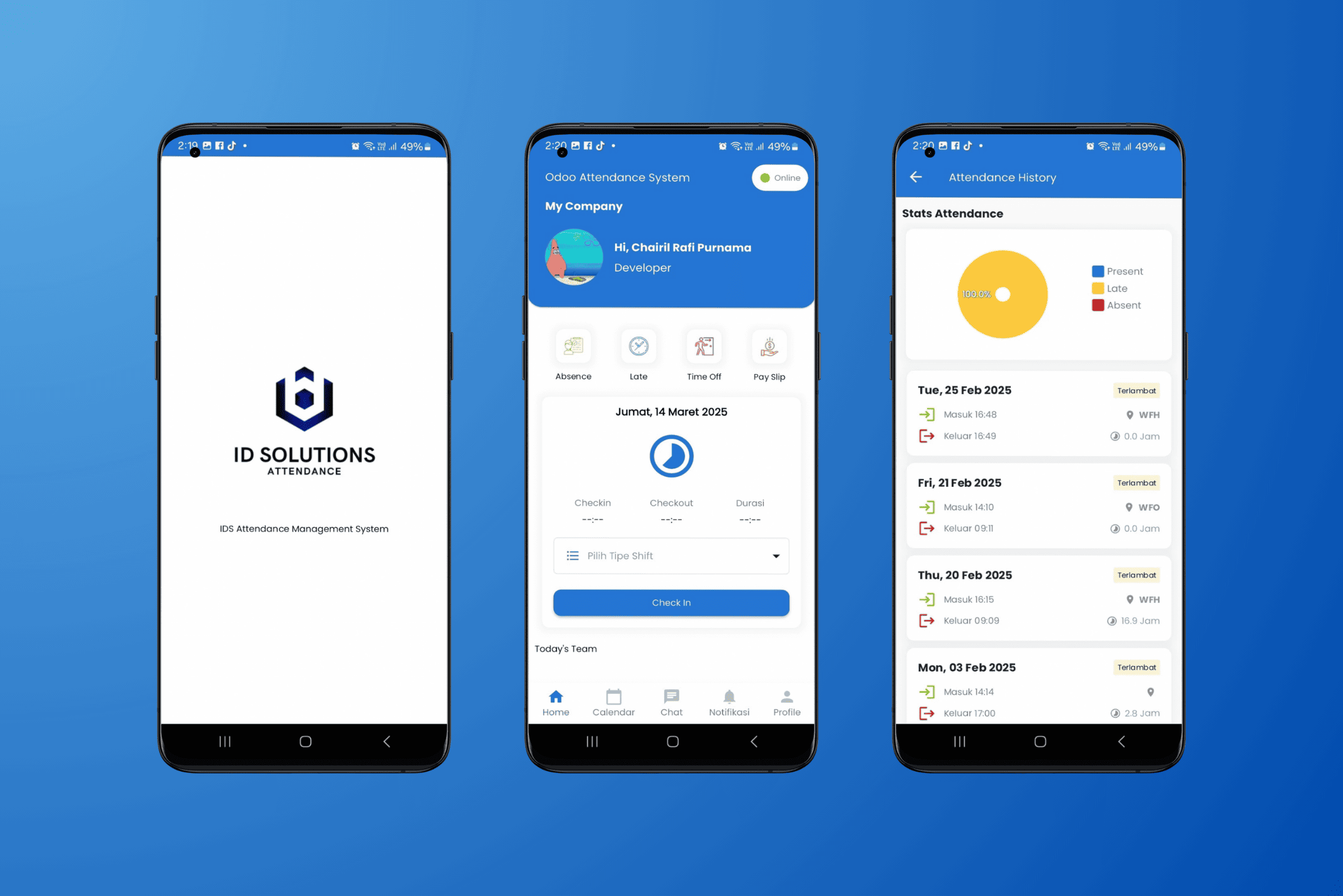 IDS Attendance HR management mobile application